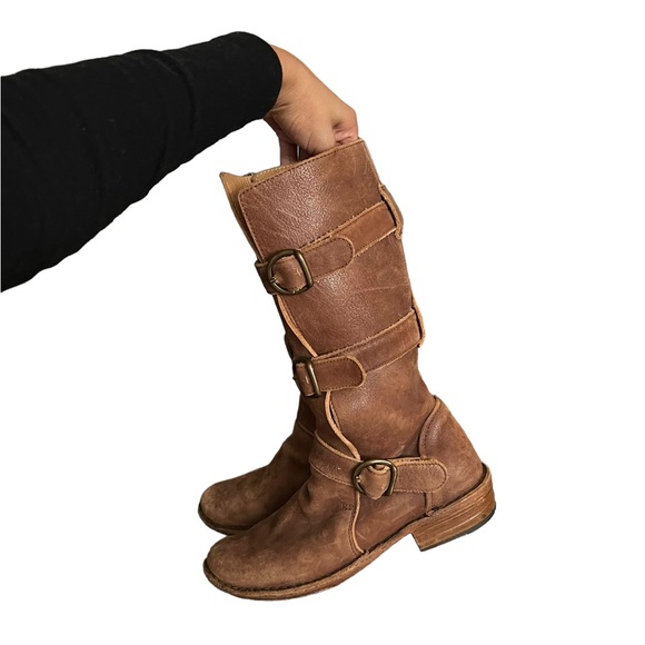 FIORENTINI + BAKER Eternity Leather Moto Buckle Boots - Picture 13 of 14